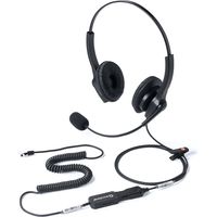 サンワダイレクト コールセンター用ヘッドセット/マイク搭載/RJ-9接続/両耳タイプ/ 400-HS041 1個（直送品）