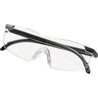 サンワダイレクト 眼鏡型ルーペ（メガネ型・ハンズフリールーペ・眼鏡同時装着可能・フチなし・収納ポーチ付き） 400-LPE019 1個（直送品）