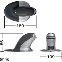 サンワダイレクト エルゴノミクスマウス（レーザーセンサー・ペンギンマウス・右利き・左利き・DPI切り替え・有線・中型） 400-MA085 1個（直送品）