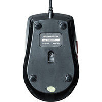 サンワダイレクト 有線マウス（静音・サイレント・左右対称・1200カウント・戻る・進む・ミドルサイズ・ブラック） 400-MA107BK 1個（直送品）