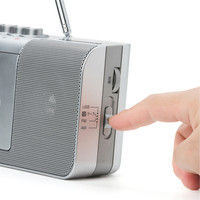 サンワダイレクト カセットプレーヤー（ラジカセ・ラジオ・ワイドFM・カセットテープ・USB再生・AC電源・乾電池） 400-MEDI027 1個（直送品）