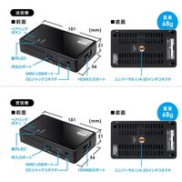 サンワダイレクト ワイヤレスHDMIエクステンダー（送受信機セット・無線・最大通信距離50m・小型） 400-VGA012 1個（直送品）
