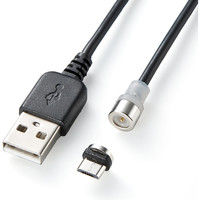 サンワダイレクト LED内蔵マグネット着脱式マイクロUSB充電専用ケーブル 500-USB048 1個（直送品）