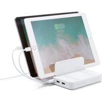 サンワダイレクト 充電器ステーション（USB充電器・スマホ・タブレット対応・最大6A/36W・6ポート搭載） 700-AC019W 1個（直送品）