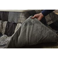 イケヒコ こたつ布団 正方形 チェック柄 コルク 幅1900×奥行1900mm グレー 5526009 1枚（直送品）