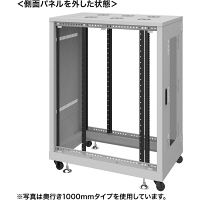 サンワサプライ 19インチサーバーラック（24U） 幅600×奥行900×高さ1288mm ライトグレー CP-SVN2490GYN 1台（直送品）