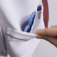 住商モンブラン スクラブ レディス 半袖 白×ワイン 6L 73-2106 1枚　スクラブ（直送品）