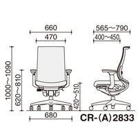 【組立設置込】コクヨ オフィスチェア ベゼル ファンクショナル ランバーサポート付 可動肘 フローリング用 樹脂脚 ブラック×カーマイン 1脚（直送品）