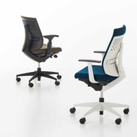 【組立設置込】コクヨ ウィザード3 ローバック 肘無 樹脂脚 布張り カーペット用 ホワイト×ホワイト×ダークグレージュ 1脚（直送品）