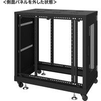 サンワサプライ 19インチサーバーラック（18U） 幅600×奥行1000×高さ1020mm ブラック 1台（直送品）