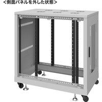 サンワサプライ 19インチサーバーラック（18U） 幅600×奥行1000×高さ1020mm ライトグレー 1台（直送品）