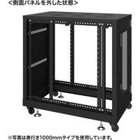 サンワサプライ 19インチサーバーラック（18U） 幅600×奥行900×高さ1020mm ブラック 1台（直送品）