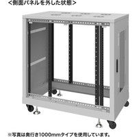 サンワサプライ 19インチサーバーラック（18U） 幅600×奥行900×高さ1020mm ライトグレー 1台（直送品）