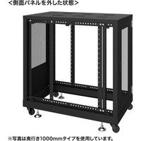 サンワサプライ 19インチサーバーラック メッシュパネル仕様（18U） 幅600×奥行900×高さ1020mm ブラック 1台（直送品）