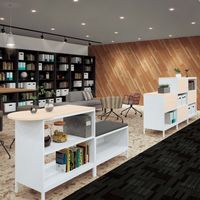 【組立設置込】コクヨ エディア フリーパネル 3段上下段パネル 幅900×奥行450×高さ1200mm ホワイト×ラスティックミディアム 1台（直送品）