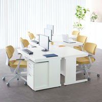 【在庫限り】コクヨ インベントデスク 片袖机 幅1400×奥行700×高さ700mm アッシュブラウン/ブラック 1台（4梱包）