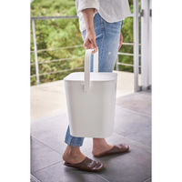 tower（タワー） フタ付 収納バスケット タワー 12L ホワイト 1個 山崎実業