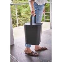 フタ付 収納バスケット タワー 12L ブラック 1個 山崎実業