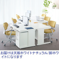 コクヨ インベントデスク INVENT 片袖机 幅1000×奥行700×高さ700mm ホワイトナチュラル/ホワイト TKG-D107SAWM10 1台