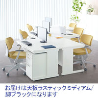 【在庫限り】コクヨ インベントデスク 片袖机 幅1200×奥行700×高さ700mm ラスティックミディアム/ブラック 1台