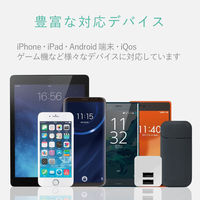 エレコム スマートフォン・タブレット用AC充電器/2.4A出力/キューブタイプ/USB2ポート/ホワイト MPA-ACUEN000AWH 1個