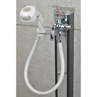 カクダイ ガオナ 共用ペット用双口水栓 いたずら防止 （切替シャワー 共用栓カギ付き） GA-RE007（直送品）