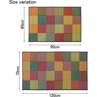 イケヒコ 玄関マット 室内 国産い草 『Fグラデーション』 幅600×奥行900mm ブルー 1080240014604 1枚（直送品）