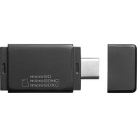 サンワサプライ Type-C microSDカードリーダー ADR-3TCMS8BK 1個（直送品）