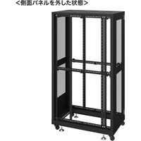 サンワサプライ 19インチサーバーラック メッシュ（36U） 幅600×奥行1000×高さ1820mm ブラック CP-SVN3610MBKN 1台（直送品）
