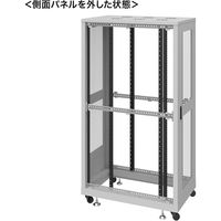 サンワサプライ 19インチサーバーラック メッシュ（36U） 幅600×奥行1000×高さ1820mm Lグレー CP-SVN3610MGYN 1台（直送品）