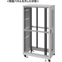 サンワサプライ 19インチサーバーラック（36U） 幅600×奥行1000×高さ1820mm ライトグレー CP-SVN3610GYN 1台（直送品）