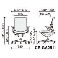 【組立設置込】コクヨ インスパイン オフィスチェア ローバック 可動肘 ポリウレタン巻きキャスター 布張 ブラック/シグナルレッド 1脚（直送品）