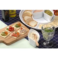 イノマタ化学 ディップパーティーディッシュ（オードブル皿） ホワイト 1073 3個（直送品）