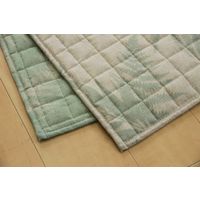 萩原 麻混キルトラグ アロハ 約幅1850×奥行2400mm ナチュラル 240613327 1枚（直送品）