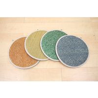 萩原 い草チェアパッド シャイン 約幅400×奥行400×高さ20mm ブルー 81938715 1セット（2枚入り）（直送品）