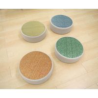 萩原 い草高座クッション シャイン 約幅400×奥行400×高さ120mm ブルー 81938716 1個（直送品）