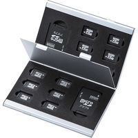 サンワサプライ アルミメモリーカードケース（microSDカード用・両面収納タイプ） FC-MMC5MICN2 1個（直送品）