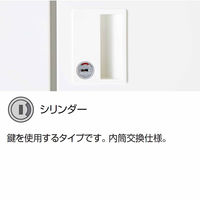 【組立設置込】コクヨ イノン ロッカー 8人用 Sタイプ 下段オープン メール穴有 シリンダー 幅900×奥行450×高さ1910mm ブラック 1台（直送品）