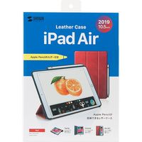 サンワサプライ iPad Air 2019ケース Apple Pencil収納ポケット付き レッド PDA-IPAD1514R 1個（直送品）