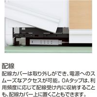 【組立設置込】コクヨ アプティス デスク 片面トレータイプ 幅1425×奥行700×高さ720mm ナチュラルオーク×ホワイト 1台（直送品）
