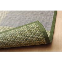 イケヒコ ピーア い草花ござカーペット 本間8畳 3820×3820mm ブルー 1030880041402 1枚（直送品）