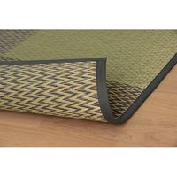 イケヒコ ピーア い草花ござカーペット 江戸間4.5畳 2610×2610mm グレー 1030880130402 1枚（直送品）