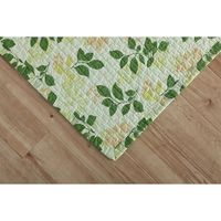 イケヒコ リーブス ラグ 1900×1900mm グリーン 1292520125903 1枚（直送品）