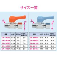 カクダイ GAONA GA-JM099 ミニボールバルブ R1/4×6.0小 1個（直送品）