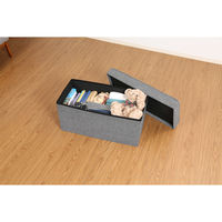 不二貿易 ディノ トランクベンチ ヘリンボーン 幅760×奥行380×高さ400mm グレー 85888 1セット(2台入)（直送品）