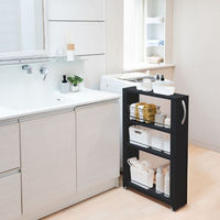 田窪工業所 トールワゴンロータイプ幅15cmブラック NWL-150K 1個（直送品）