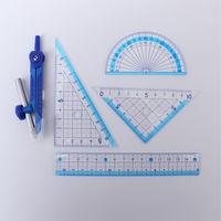 サンフレイムジャパン ケース入り定規セット 500-2361 1セット(3個)（直送品）