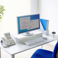 サンワサプライ 机上液晶モニタスタンド(W595mm・ホワイト) MR-LC101WN 1個（直送品）