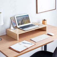 【アウトレット】サンワサプライ 机上液晶モニタスタンド(W595mm・薄い木目) MR-LC101MN 1個（直送品）