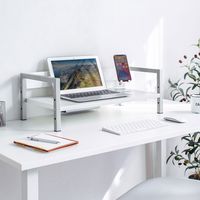 サンワサプライ 机上液晶モニタスタンド(W595mm・ホワイト) MR-LC102WN 1個（直送品）